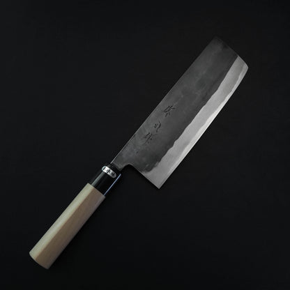 Toyama kurouchi aogami#2 nakiri 180mm - Zahocho Japanese Knives