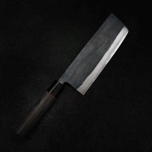 Watanabe Pro aogami #2 kurouchi 180mm nakiri - Zahocho Japanese Knives