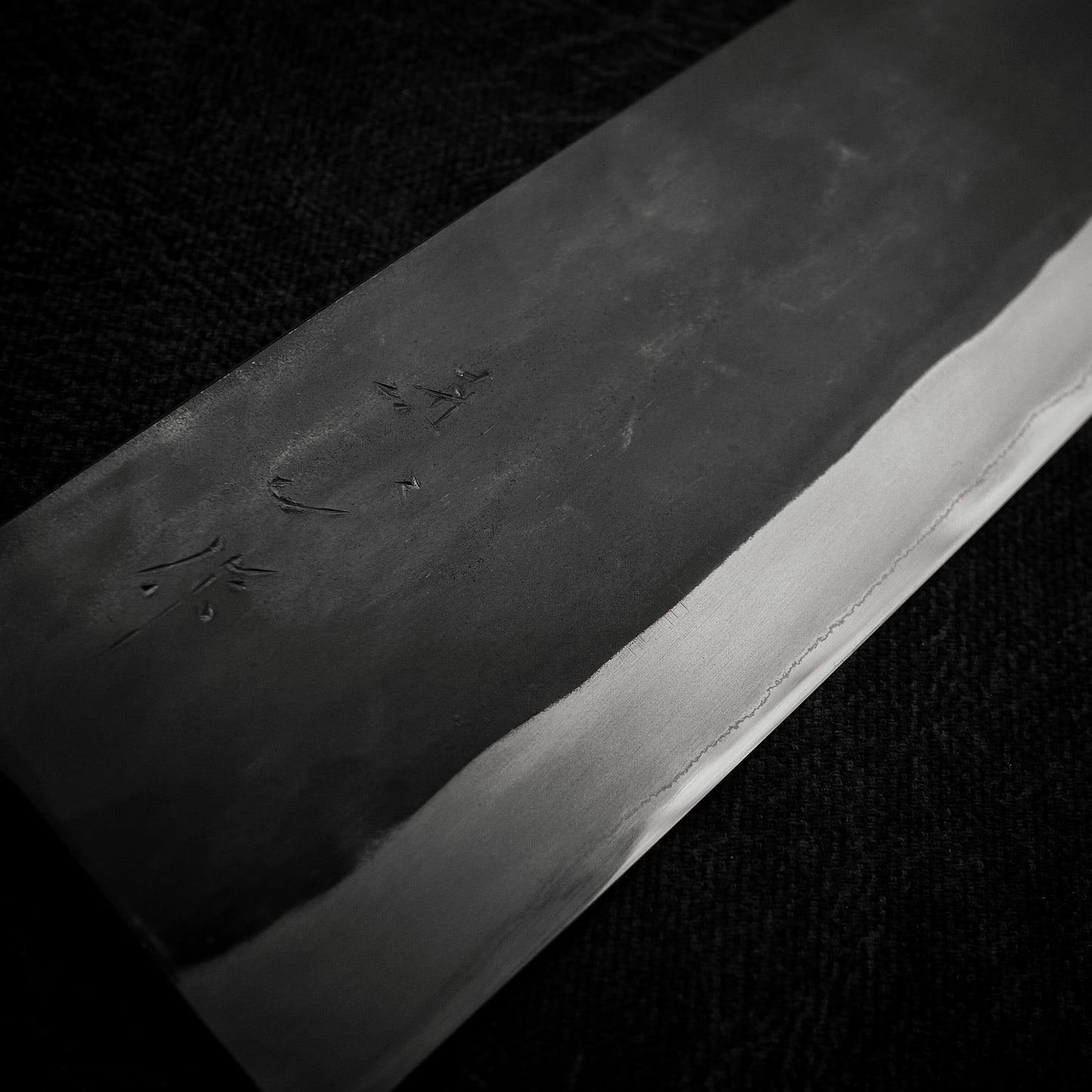 Watanabe Pro aogami #2 kurouchi 180mm nakiri - Zahocho Japanese Knives