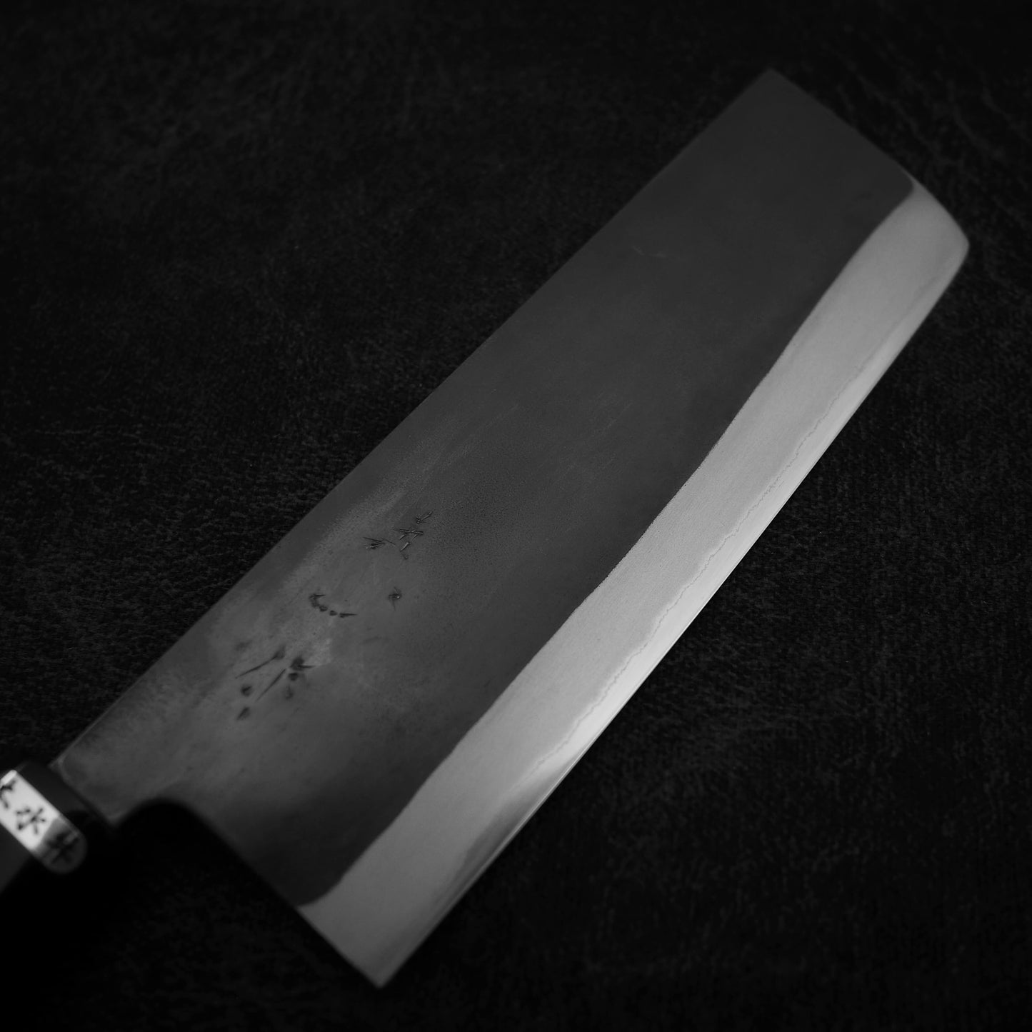 Watanabe Pro aogami #2 kurouchi 180mm nakiri (enju handle) - Zahocho Japanese Knives