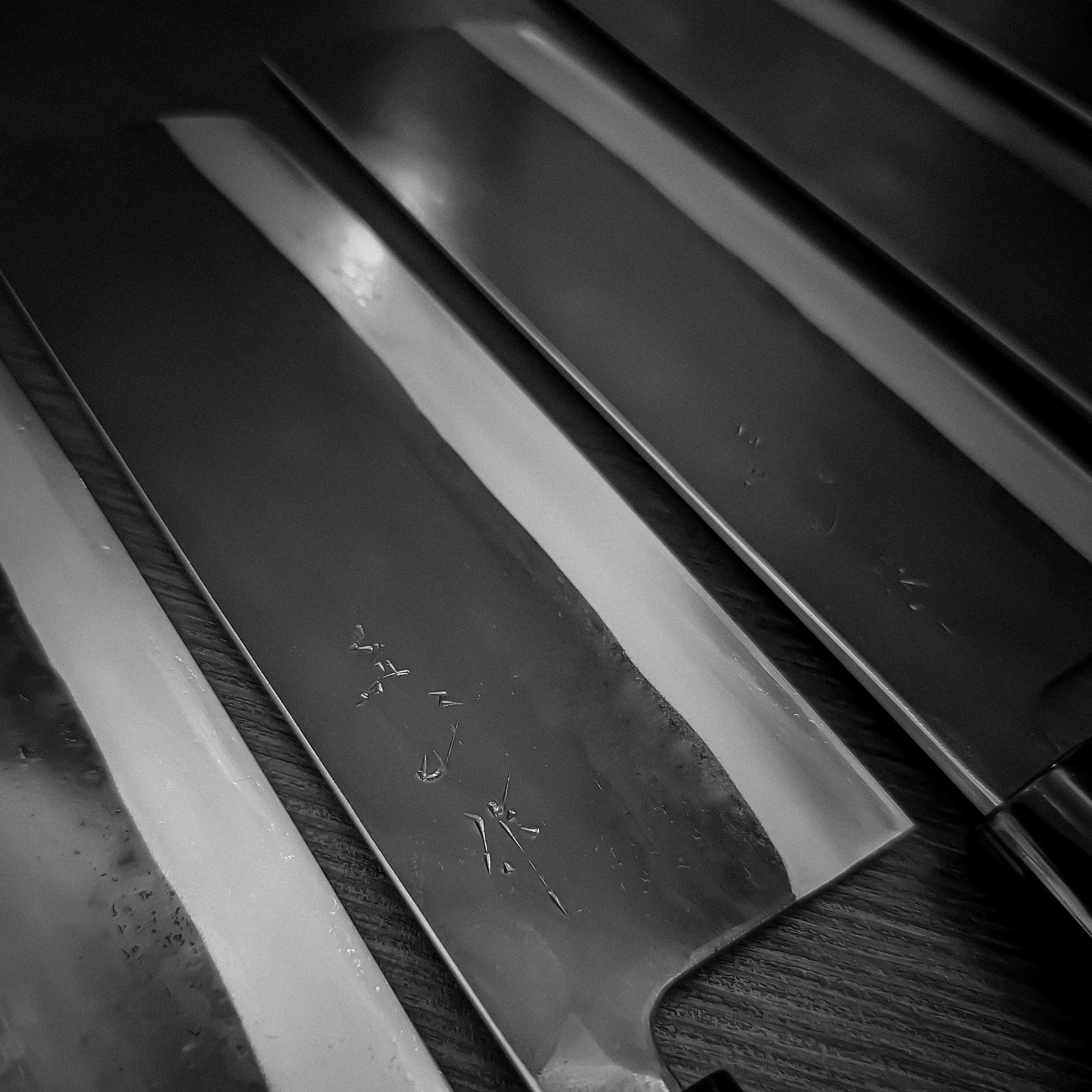 Watanabe Pro aogami #2 kurouchi 180mm nakiri - Zahocho Japanese Knives
