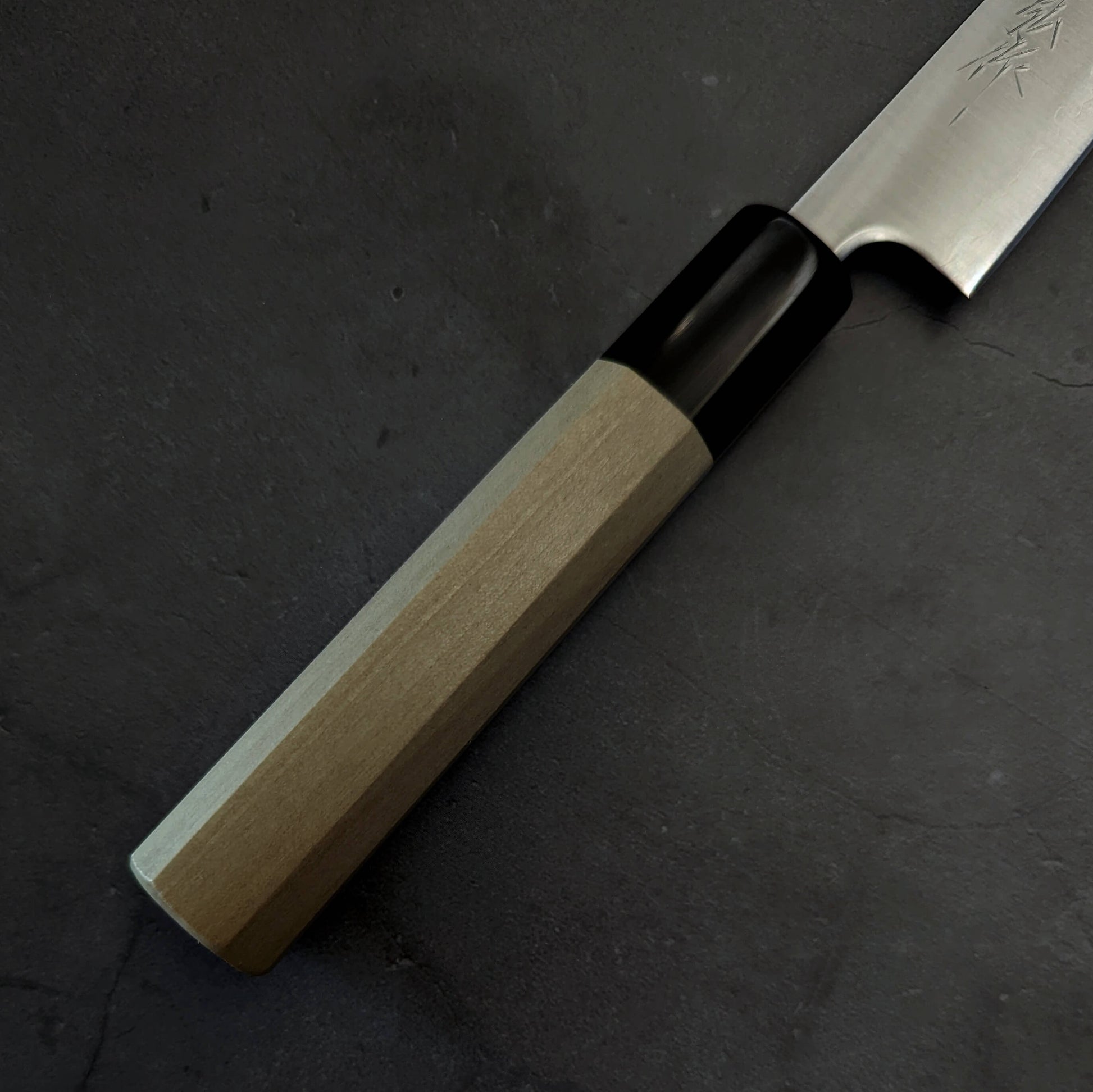 Yoshihiro migaki AS (Aogami Super) 135mm petty knife (with saya) - Zahocho Japanese Knives