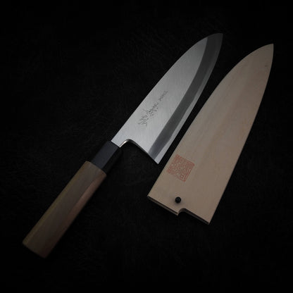 Yoshihiro josaku shirogami #2 deba 180mm (with saya) - Zahocho Japanese Knives