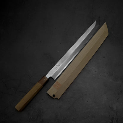Yoshihiro josaku shirogami #2 sakimaru takohiki 270mm (with saya) - Zahocho Japanese Knives