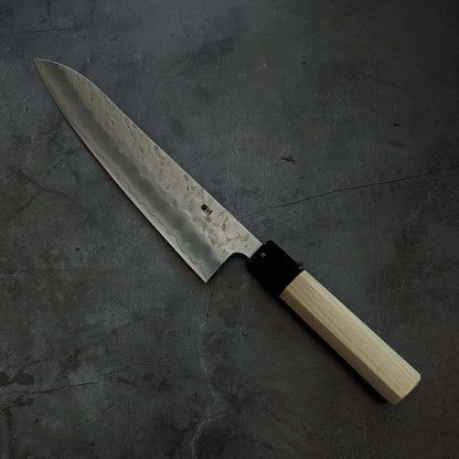 Yoshihiro nashiji ginsan 210mm gyuto (with saya) - Zahocho Japanese Knives