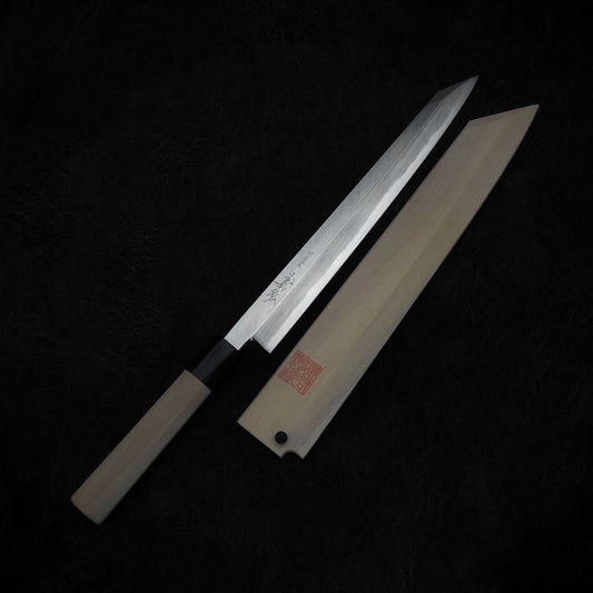 Yoshihiro josaku shirogami #2 kiritsuke yanagiba 270mm (with saya) - Zahocho Japanese Knives