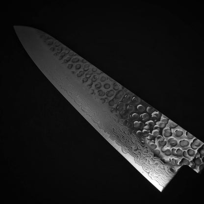 Yoshihiro tsuchime damascus VG10 240mm gyuto (with saya) - Zahocho Japanese Knives