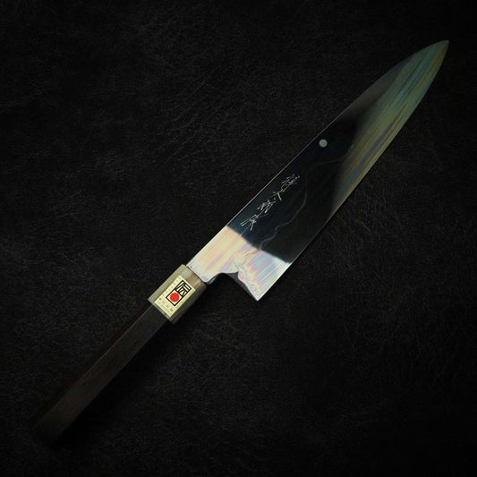 Yoshikazu Ikeda shirogami#3 honyaki (Mt. Fuji) 240mm gyuto - Zahocho Japanese Knives