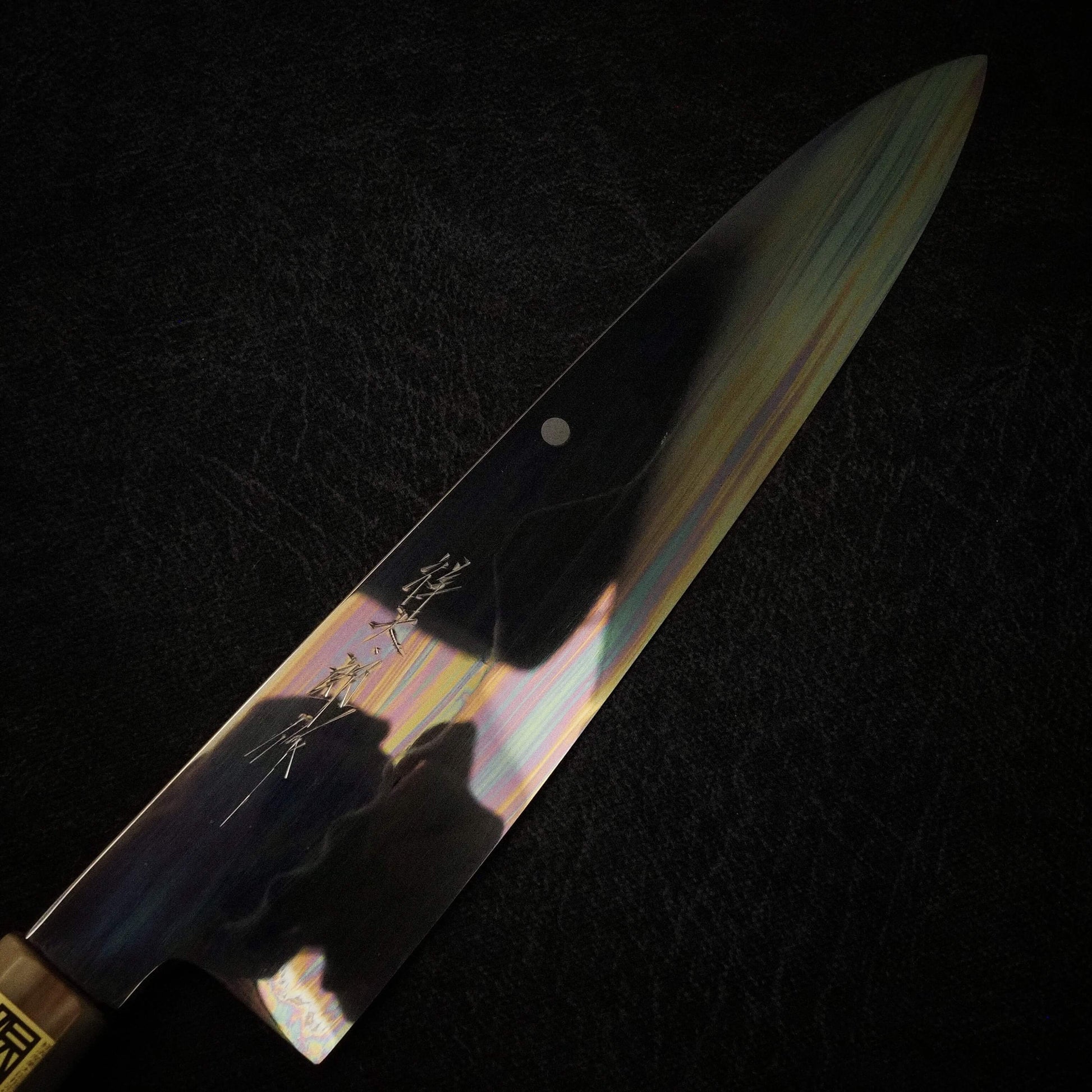 Yoshikazu Ikeda shirogami#3 honyaki (Mt. Fuji) 240mm gyuto - Zahocho Japanese Knives