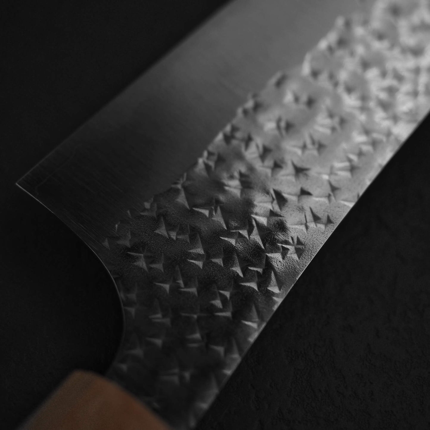 Close up view of the back blade of Yu Kurosaki SG2 Senko kiritsuke gyuto 210mm