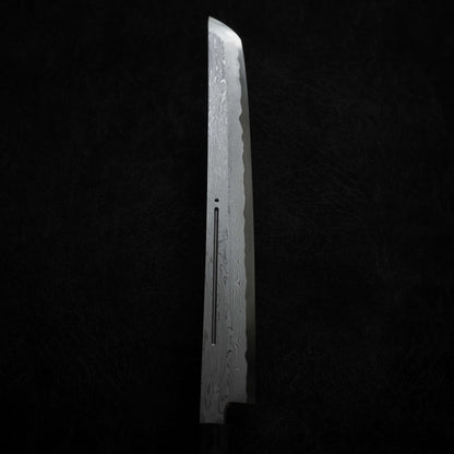 Nakagawa aogami #1 suminagashi 330mm sakimaru takohiki - Zahocho Japanese Knives
