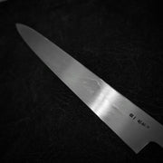 Genkai Masakuni (Mt. Fuji with crescent moon) shirogami #1 330mm honyaki yanagiba - Zahocho Japanese Knives