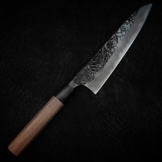 Kisuke tsuchime kurouchi aogami #2 210mm gyuto - Zahocho Japanese Knives