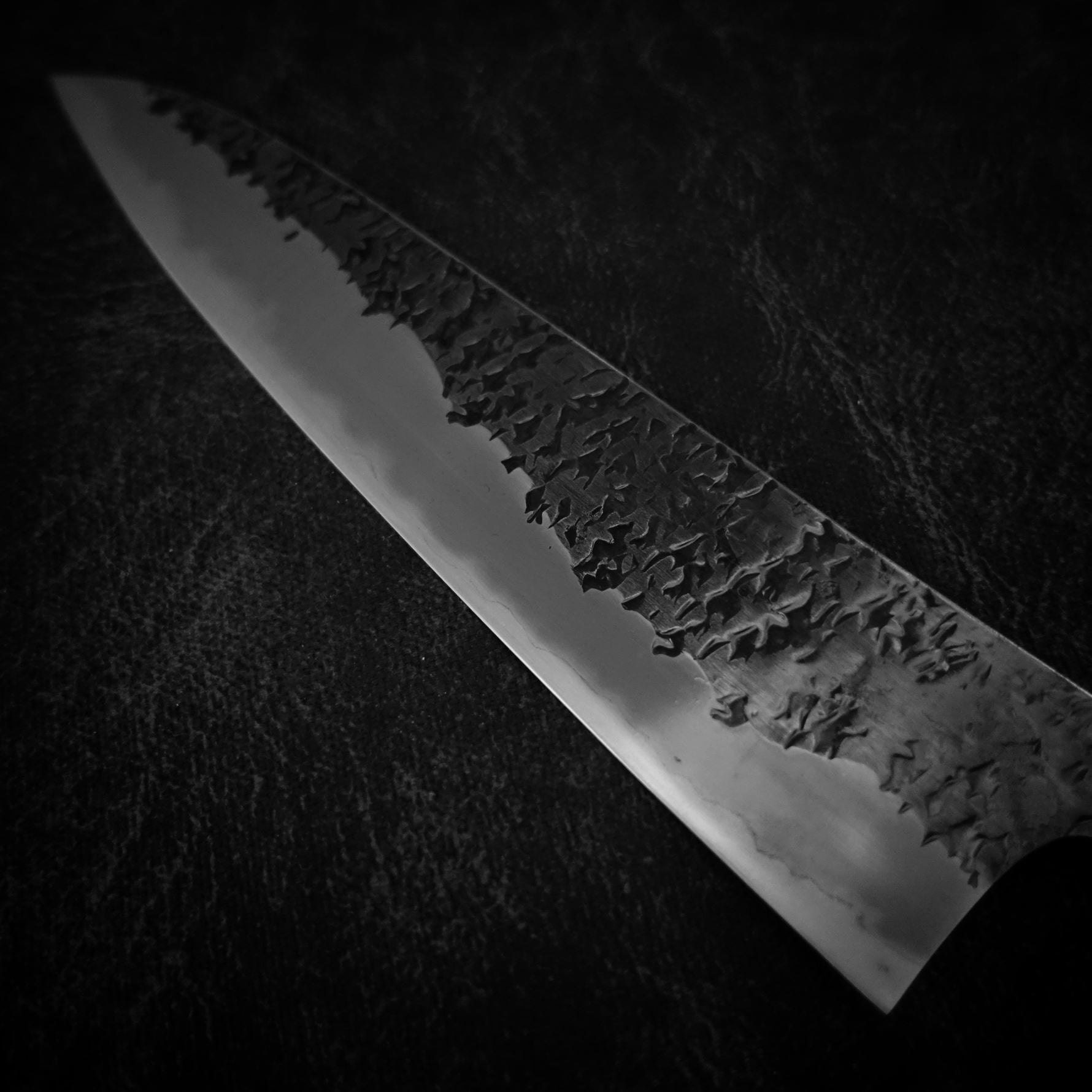 Kisuke tsuchime kurouchi aogami #2 210mm gyuto - Zahocho Japanese Knives