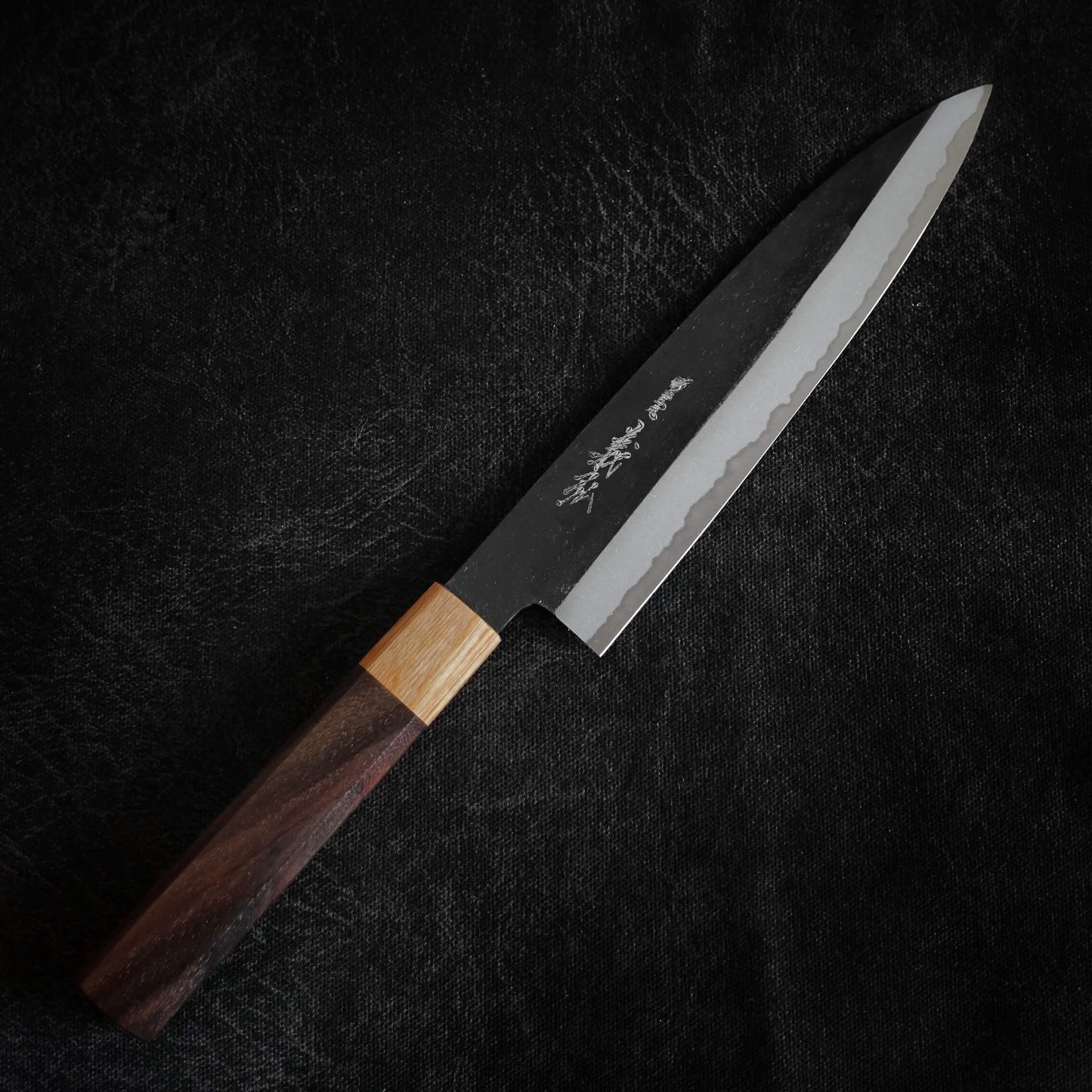 Yoshihiro kurouchi shirogami#2 210mm gyuto (custom handle) - Zahocho Japanese Knives