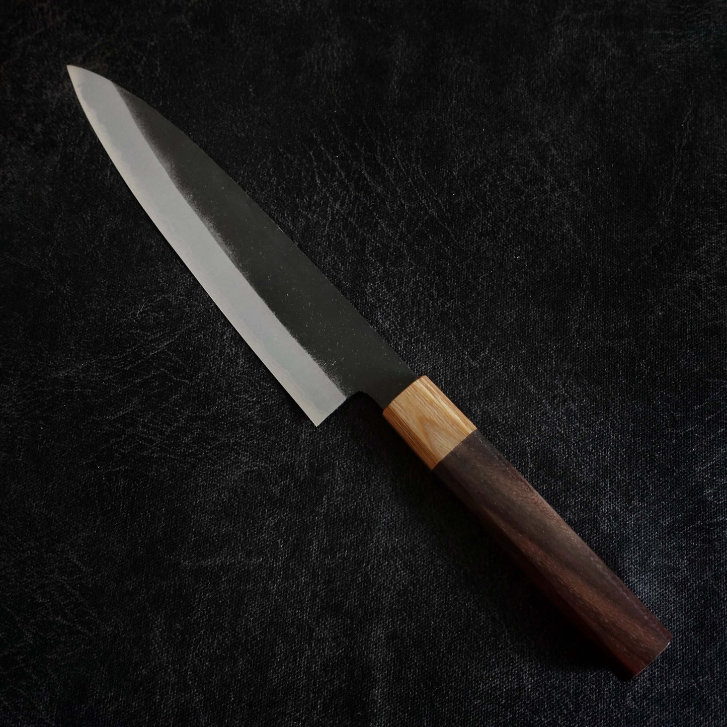 Yoshihiro kurouchi shirogami#2 210mm gyuto (custom handle) - Zahocho Japanese Knives