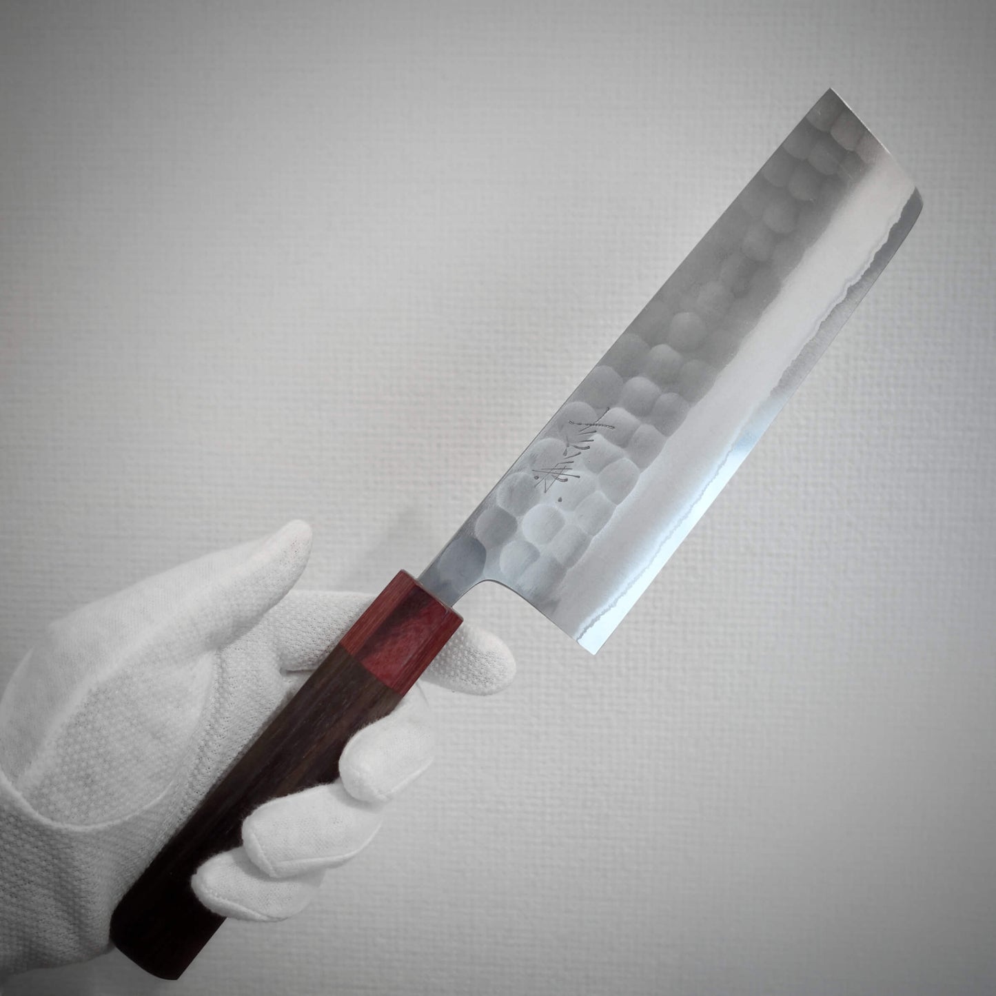 Yoshikane tsuchime SKD 165mm nakiri (custom handle) - Zahocho Japanese Knives