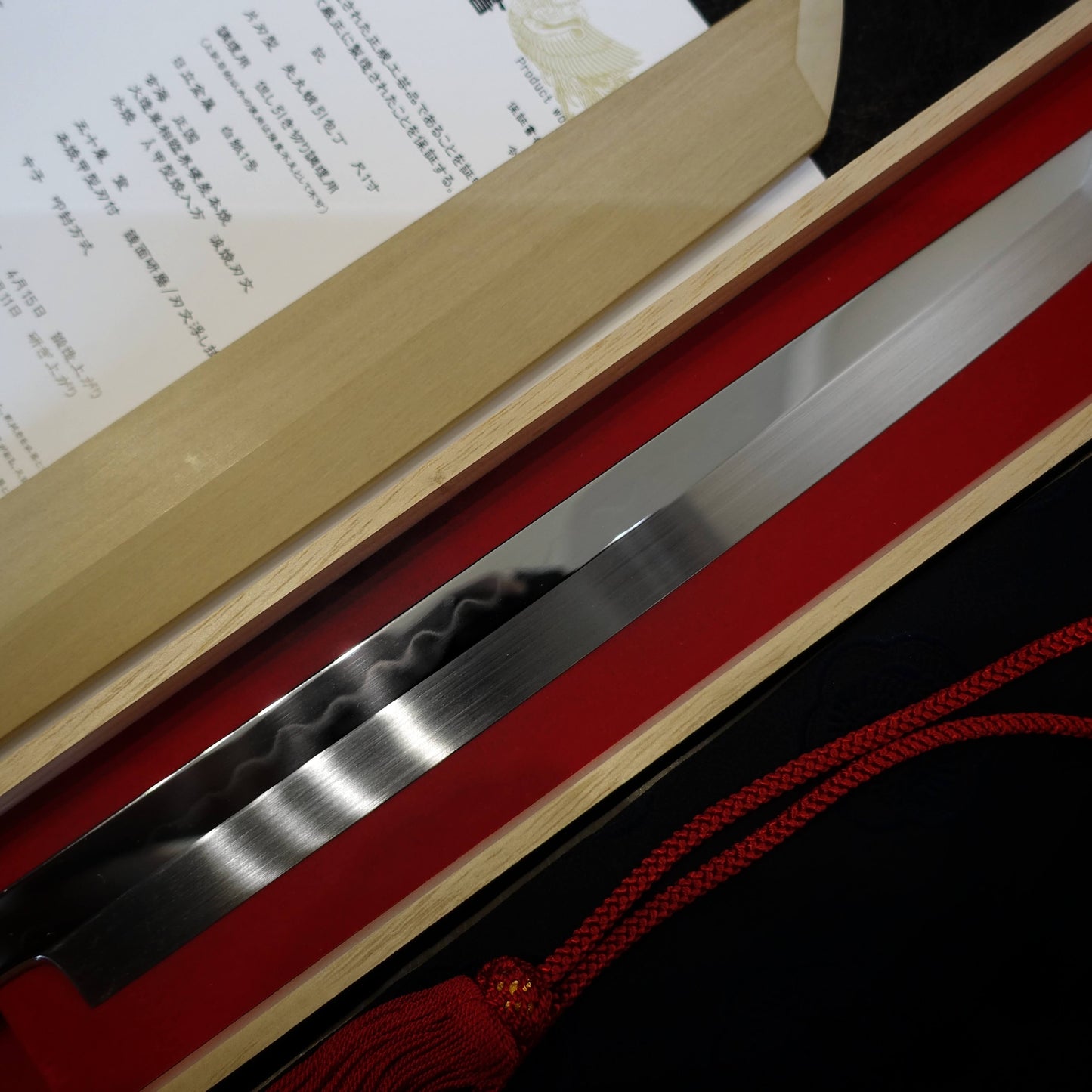 Genkai Masakuni shirogami #1 330mm honyaki sakimaru - Zahocho Japanese Knives