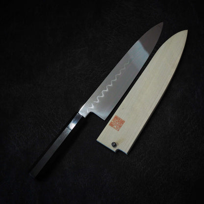 Kenji Togashi shirogami #2 honyaki 240mm gyuto - Zahocho Japanese Knives