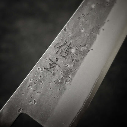 Shingen nashiji aogami #2 210mm gyuto (custom handle) - Zahocho Japanese Knives