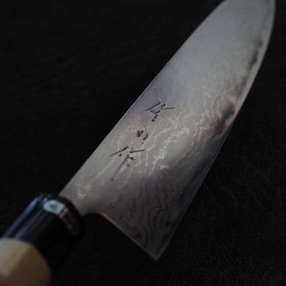 Toyama aogami #2 damascus 210mm gyuto - Zahocho Japanese Knives